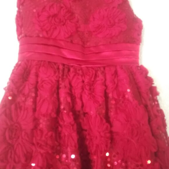 American Princess girls size 8 red sequin dress - Picture 3 of 15